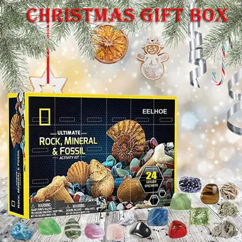 Gyógyító Kristály Adventi Naptár Gyerekek Rock Gyűjtemények Kavics Csiszolt Kavics Karácsonyi Visszaszámlálás Naptárak Natale