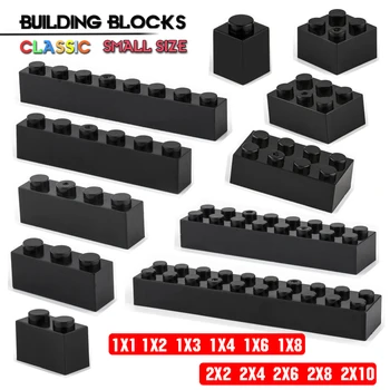 épület-blokk, 2X3 2X4 2X6 2X8 2X10 lyuk Fekete tégla alapvető kellékek oktatás, kreativitás kompatibilis márka épület-blokk, játékok