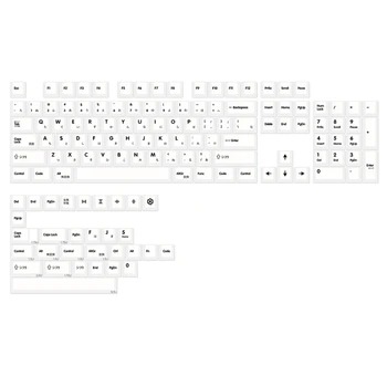 Új PBT 135 Kulcsok Cseresznye Profil FESTÉK-Sub Japán Keycap Minimalista Fehér Téma Minimalista Stílus Mechanikus Billentyűzet Sapka