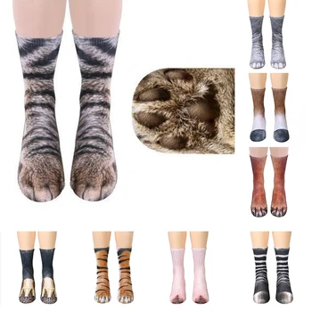 Az Amazon robbanásveszélyes 3D nyomtatott zokni vicces állati láb-zokni tigris aranyos alkalmi divat-férfi, női zokni